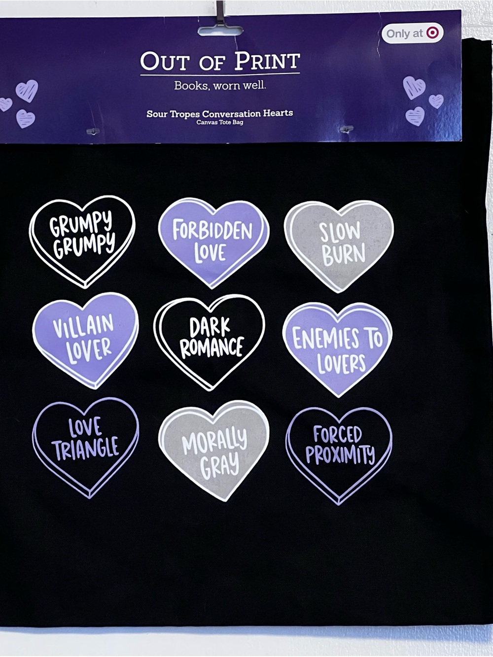 Sour Tropes Conversation Hearts Tote Bag (Target Exclusive) *NWT* 20" Strap